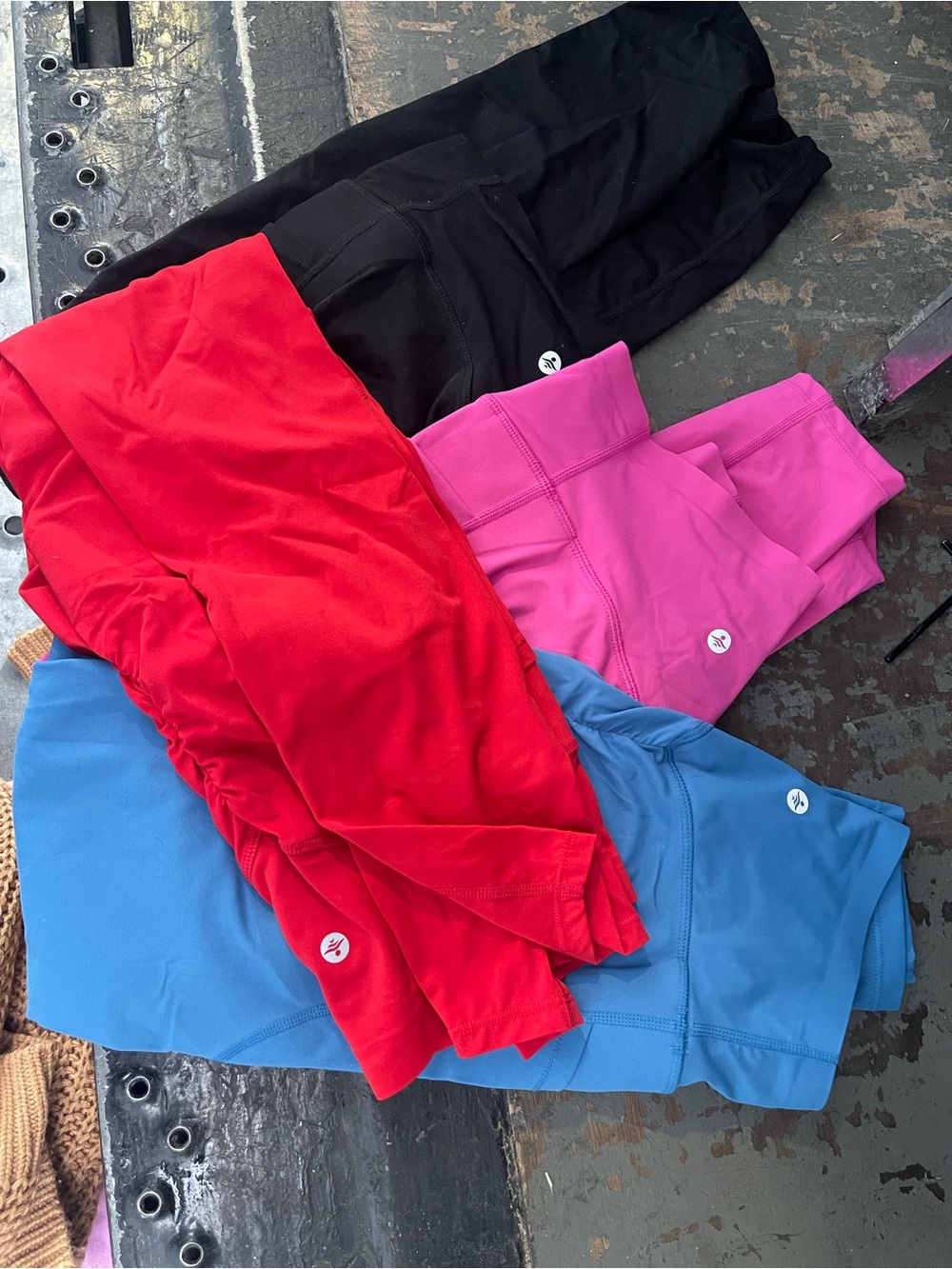 HALARA Women's Leggings Pack - Red, Pink, Blue, Black